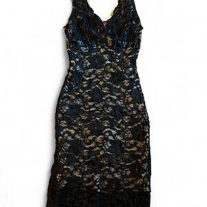 Ruby Rox Black and Gold Maxi Dress